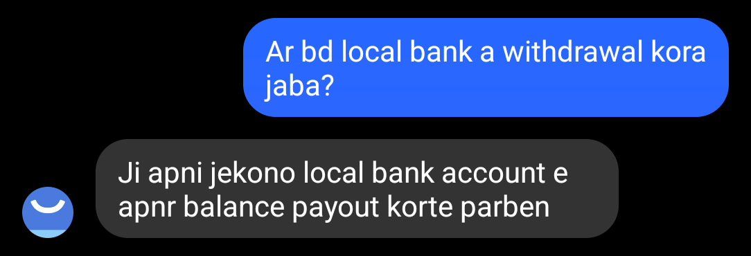 ShopBase team confirming Bangladesh local bank withdrawal